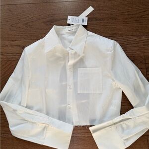 White Button-Up Women's Blouse